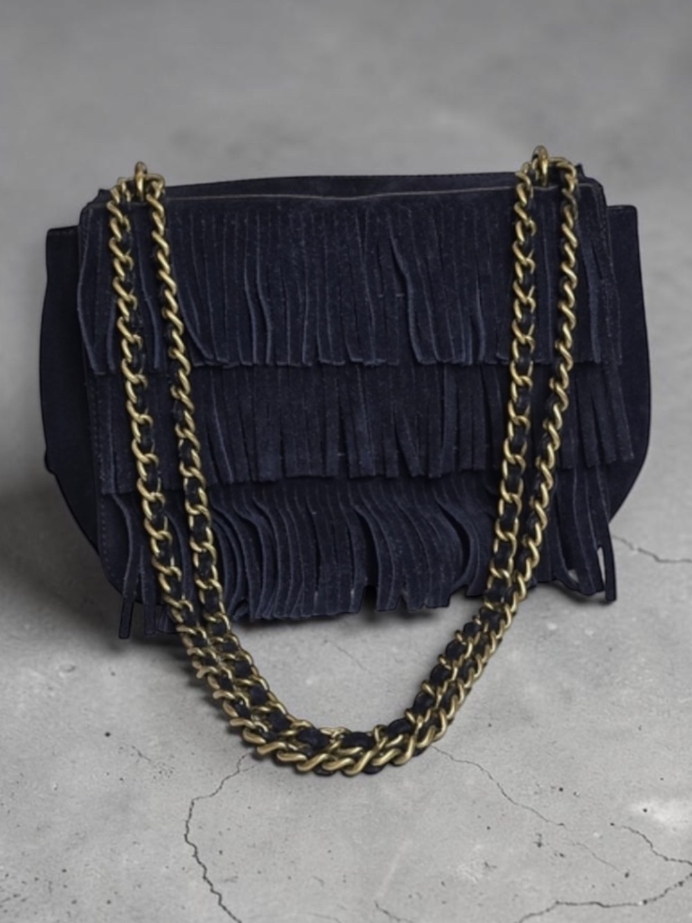 Tory Burch Fringe Farrah Suede Purse
